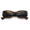 Womens Cheetah Emblem Classic Mod Fashion Thick Plastic Oval Sunglasses