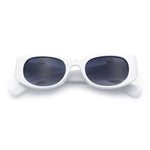 Womens Cheetah Emblem Classic Mod Fashion Thick Plastic Oval Sunglasses