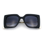 Womens Thick Plastic Oversized Butterfly Chic Minimal Designer Sunglasses