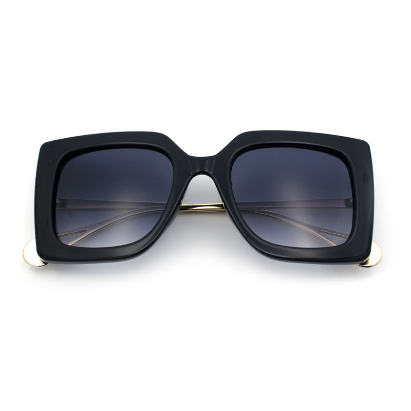 Womens Thick Plastic Oversized Butterfly Chic Minimal Designer Sunglasses