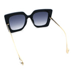 Womens Thick Plastic Oversized Butterfly Chic Minimal Designer Sunglasses