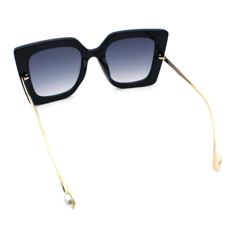 Womens Thick Plastic Oversized Butterfly Chic Minimal Designer Sunglasses