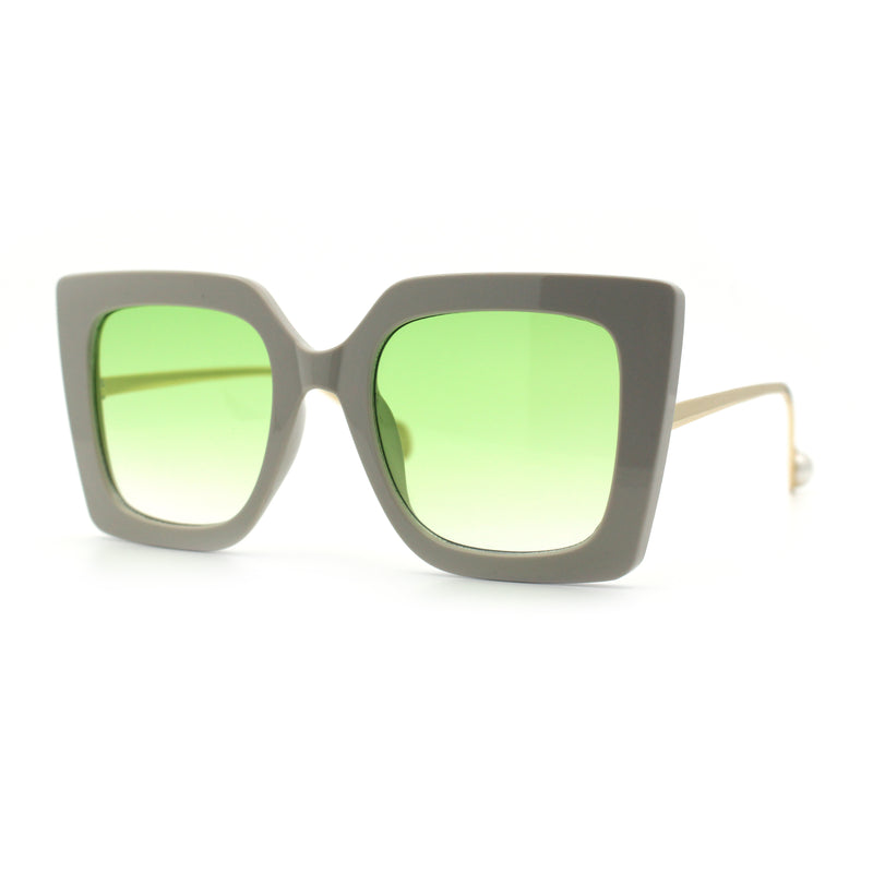 Womens Thick Plastic Oversized Butterfly Chic Minimal Designer Sunglasses