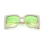 Womens Thick Plastic Oversized Butterfly Chic Minimal Designer Sunglasses