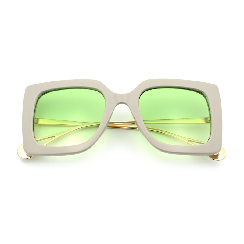 Womens Thick Plastic Oversized Butterfly Chic Minimal Designer Sunglasses
