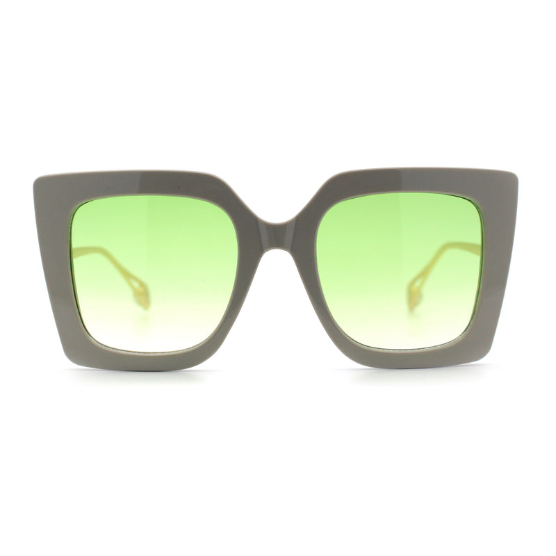 Womens Thick Plastic Oversized Butterfly Chic Minimal Designer Sunglasses
