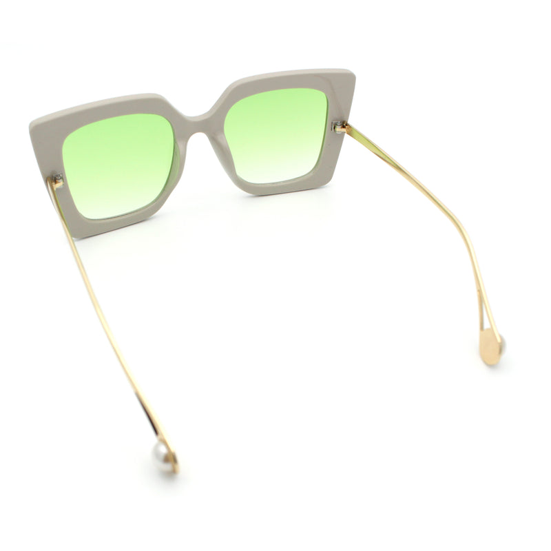 Womens Thick Plastic Oversized Butterfly Chic Minimal Designer Sunglasses