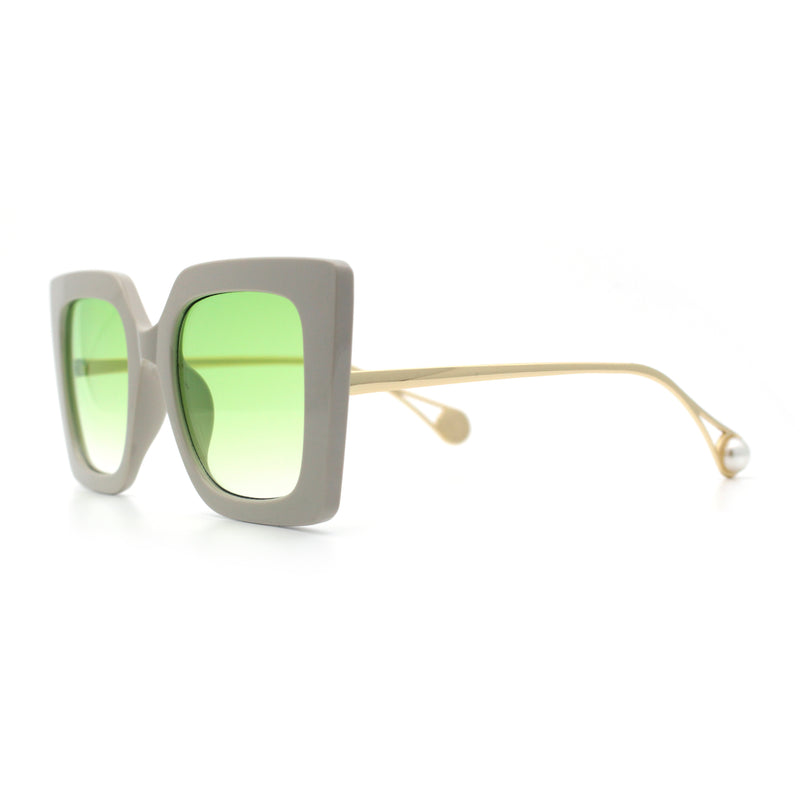 Womens Thick Plastic Oversized Butterfly Chic Minimal Designer Sunglasses