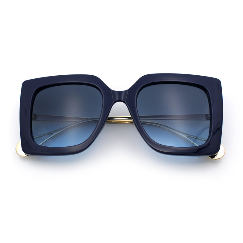 Womens Thick Plastic Oversized Butterfly Chic Minimal Designer Sunglasses