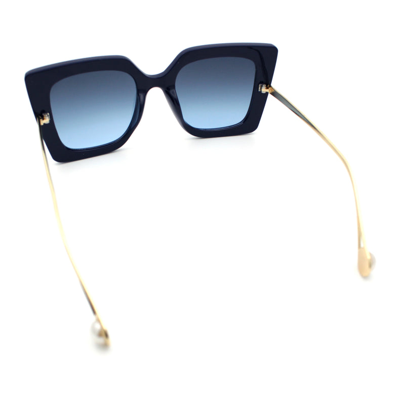 Womens Thick Plastic Oversized Butterfly Chic Minimal Designer Sunglasses