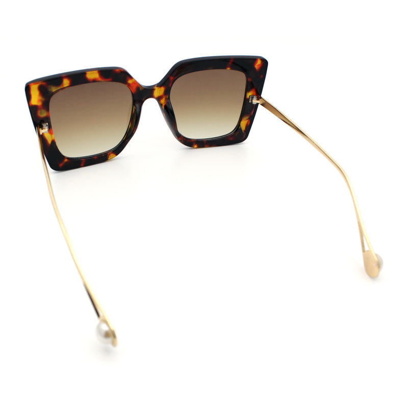 Womens Thick Plastic Oversized Butterfly Chic Minimal Designer Sunglasses
