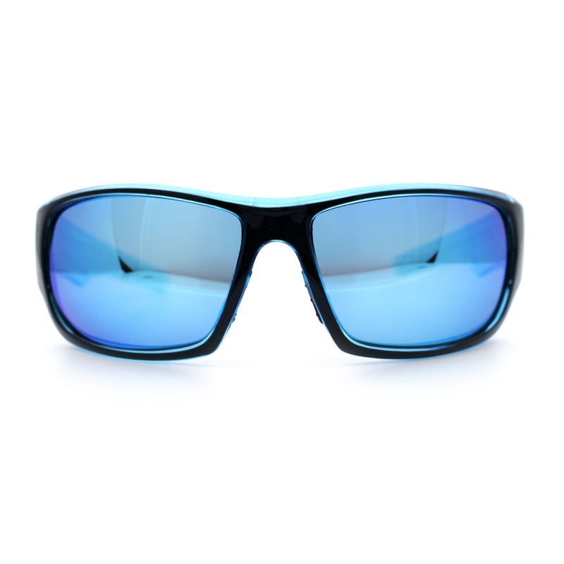 Mens Polarized Antiglare Biker Wrap Around Plastic Sport Sunglasses