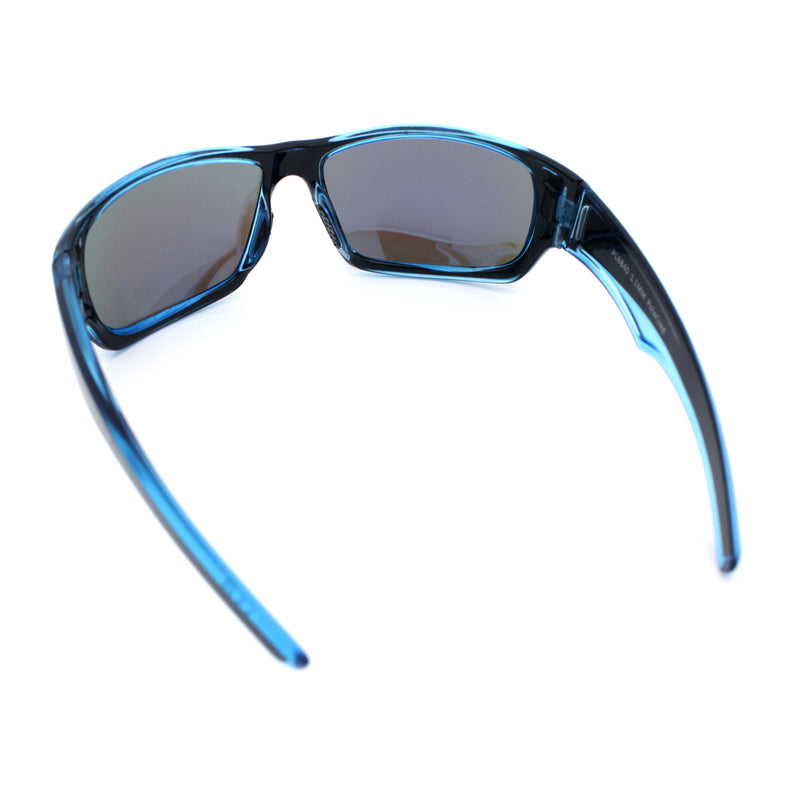 Mens Polarized Antiglare Biker Wrap Around Plastic Sport Sunglasses