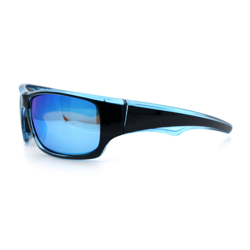 Mens Polarized Antiglare Biker Wrap Around Plastic Sport Sunglasses