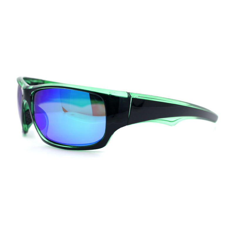 Mens Polarized Antiglare Biker Wrap Around Plastic Sport Sunglasses
