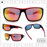 Mens Polarized Antiglare Biker Wrap Around Plastic Sport Sunglasses