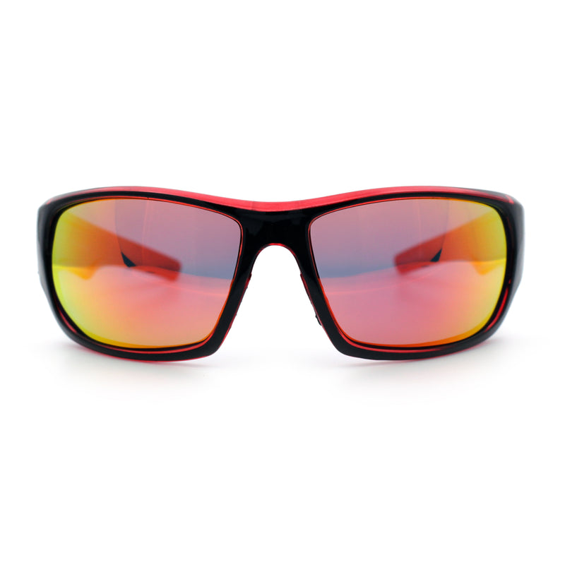 Mens Polarized Antiglare Biker Wrap Around Plastic Sport Sunglasses