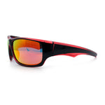 Mens Polarized Antiglare Biker Wrap Around Plastic Sport Sunglasses