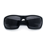 Mens Polarized Antiglare Biker Wrap Around Plastic Sport Sunglasses