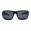 Mens Polarized Antiglare Biker Wrap Around Plastic Sport Sunglasses