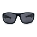 Mens Polarized Antiglare Biker Wrap Around Plastic Sport Sunglasses