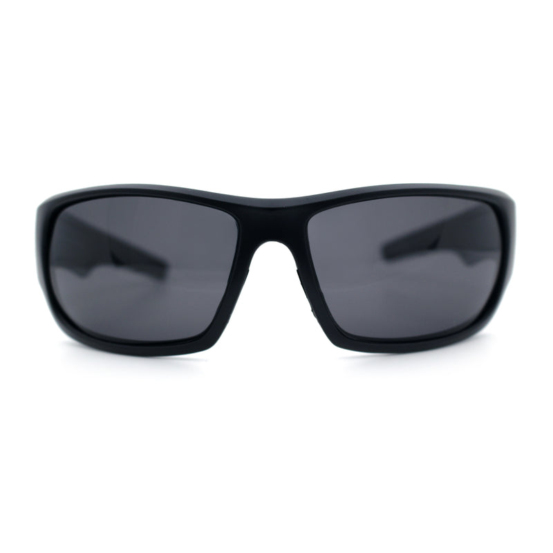 Mens Polarized Antiglare Biker Wrap Around Plastic Sport Sunglasses