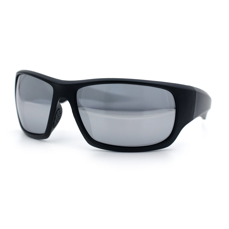 Mens Polarized Antiglare Biker Wrap Around Plastic Sport Sunglasses