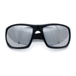 Mens Polarized Antiglare Biker Wrap Around Plastic Sport Sunglasses