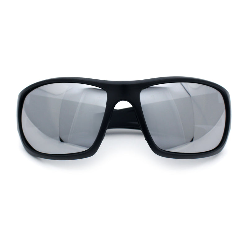 Mens Polarized Antiglare Biker Wrap Around Plastic Sport Sunglasses