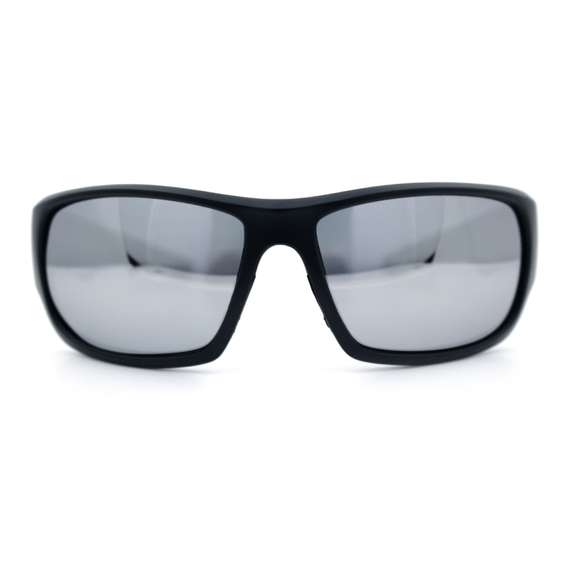 Mens Polarized Antiglare Biker Wrap Around Plastic Sport Sunglasses