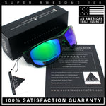Mens Polarized Antiglare Biker Wrap Around Plastic Sport Sunglasses
