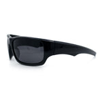 Mens Polarized Antiglare Biker Wrap Around Plastic Sport Sunglasses