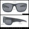Mens Polarized Antiglare Biker Wrap Around Plastic Sport Sunglasses