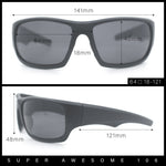 Mens Polarized Antiglare Biker Wrap Around Plastic Sport Sunglasses