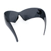 XL Oversized Rimless Shield Futuristic Wrap 80s Funky Robotic Sunglasses