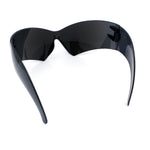 XL Oversized Rimless Shield Futuristic Wrap 80s Funky Robotic Sunglasses