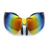 XL Oversized Rimless Shield Futuristic Wrap 80s Funky Robotic Sunglasses
