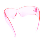 XL Oversized Rimless Shield Futuristic Wrap 80s Funky Robotic Sunglasses