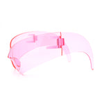 XL Oversized Rimless Shield Futuristic Wrap 80s Funky Robotic Sunglasses