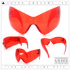 XL Oversized Rimless Shield Futuristic Wrap 80s Funky Robotic Sunglasses