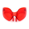 XL Oversized Rimless Shield Futuristic Wrap 80s Funky Robotic Sunglasses