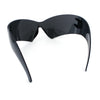 XL Oversized Rimless Shield Futuristic Wrap 80s Funky Robotic Sunglasses