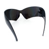 XL Oversized Rimless Shield Futuristic Wrap 80s Funky Robotic Sunglasses