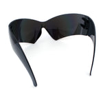 XL Oversized Rimless Shield Futuristic Wrap 80s Funky Robotic Sunglasses