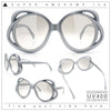Womens Scribble Petal Rim Plastic Round Cute Feminine Sunglasses
