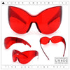 Oversized High Temple Wrap Around Shield Rimless Futurism Sunglasses