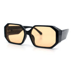 Retro Octagonal Dimensional Plastic Thick Temple Fashion Sunglasses