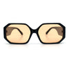 Retro Octagonal Dimensional Plastic Thick Temple Fashion Sunglasses