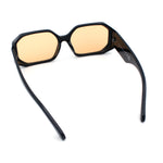 Retro Octagonal Dimensional Plastic Thick Temple Fashion Sunglasses