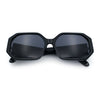 Retro Octagonal Dimensional Plastic Thick Temple Fashion Sunglasses